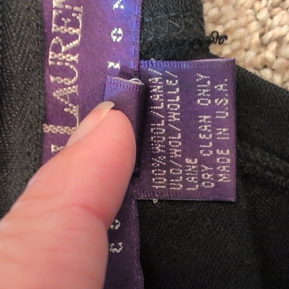 Ralph Lauren Collection Purple Label 100% Wool Long Sleeve Maxi Dress Vintage - Picture 5 of 14